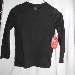 Wonder Nation Girls Long Sleeve Kid Shirt Black Size M Size 8 Girl Black Warm